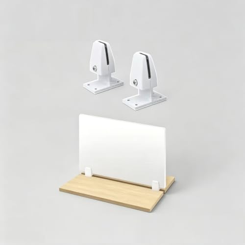 Solid White PVC Desk Divider Freestanding Office Workstation Privacy Partition Screen (T) - color: T