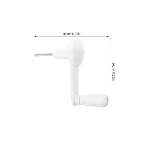 KOMBIUDA Router Lift Table Crank Handle - Plastic Manual Crank for Height-Adjustable Desks Workbenches Sit Stand Table Industrial Machine, 6x50mm Hex Shaft - color: White