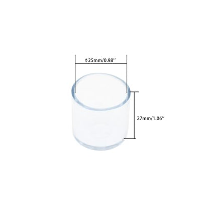 Round Chair Leg Caps,PVC Furniture Feet Covers,TTZEZE Transparent Round Floor Protectors,Clear Table Feet Covers Preventing Plastic Chair Leg Covers Scratches and Noise 25mm/0.98'', 12 - size: 0.98 inches