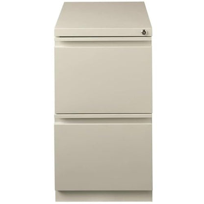 Hirsh 23-in Deep Mobile Pedestal File 2-Drawer File/File. Full Width Pull. Gray - color: Light Gray