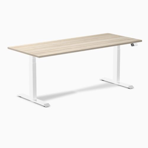 Desky Dual Laminate Sit Stand Desk Black 78.7" Matte Black - color: Black / Matte Black, size: 78.7 x 29.5 inches