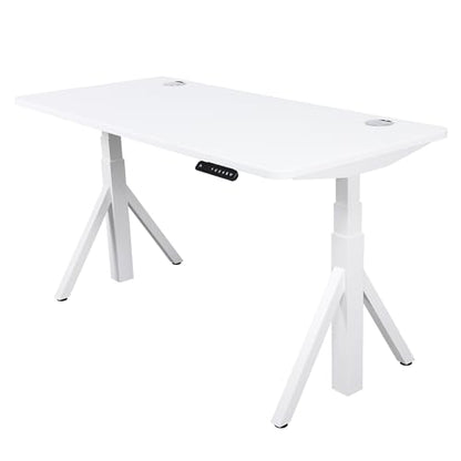ApexDesk Quattro Series 60" Electric Adjustable Standing Computer Desk for Home and Office Width and Height Adjustable, Rectangular White - color: White Rectangular, size: 60" Rectangular