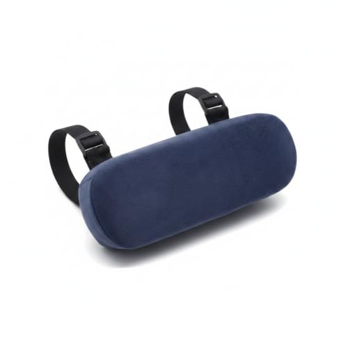 Memory Foam Armrest Pad for Office Chairs, Durable Elbow Support Cushion with Non-Slip Cover, Fits Standard Hard Arms, 9.25 x 3 Inches - color: Navy