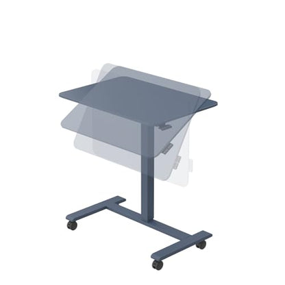 TopJob ANYDESK FOLD Mobile Standing Desk, Portable with Lockable Wheels, Foldable Stand Desk, Rolling Computer Workstations, Used for Home, Couch Side Table, Bedside Table in Bed Room Kitchen - color: Indigo