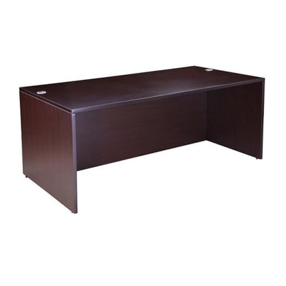 Pemberly Row L-Shaped Engineered Wood Desk, 119 x 71 x 29.5 in, Mocha Finish, File Pedestal with Locking Drawers, Scratch-Resistant Office/Home Office Desk with Reversible Return