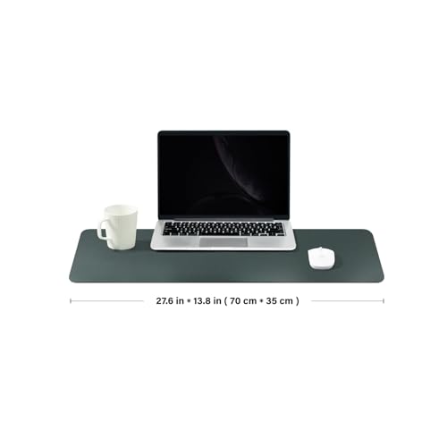 Cork Desk Mat - Dual-Sided Desk Pad for Office and Home - Desk Organization and Accessories - Ideal for Large Mouse Pad and Desk Mats on Top of Desks(Dark Green,27.6"x 13.8") - color: Dark Green, size: 27.6" x 13.8"