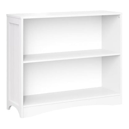 RiverRidge 3 shelves Horizontal Bookcase, White - color: White