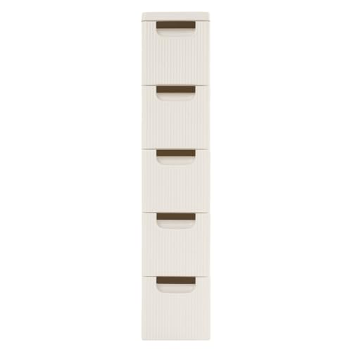 5 Drawer Narrow Storage Cabinet, 5 Tiers Slim Bathroom Storage Cabinet, 16.5" L X 7.5" W X 35.8" H Slim Rolling Cart for Living Room, Kitchen, Bathroom, Office - size: 5 Tiers