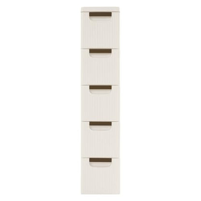 5 Drawer Narrow Storage Cabinet, 5 Tiers Slim Bathroom Storage Cabinet, 16.5" L X 7.5" W X 35.8" H Slim Rolling Cart for Living Room, Kitchen, Bathroom, Office - size: 5 Tiers