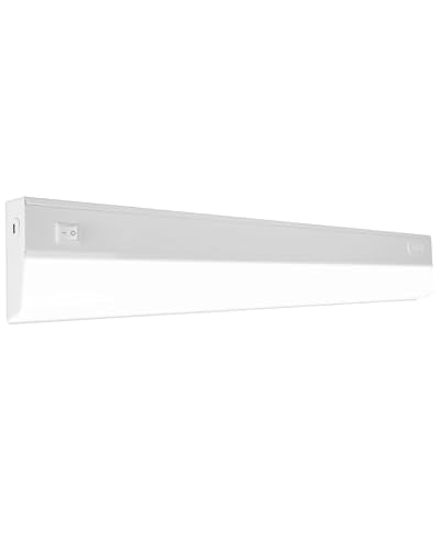24” LED Direct Wire Under Cabinet Light with On/Off Switch - Dimmable LED Lights for Kitchen - Selectable CCT 2700K-5000K, 612-648 Lumens, 9W - UCB Hardwired Under Cabinet Lighting by NICOR Lighting - size: 24, style: Switch