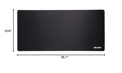 JIALONG Large Gaming Mouse Pad, XXL Desk Mousepad with Stitched Edges, Non-Slip Base Keyboard Pad for Gamer, Office & Home Classic Black - color: Black