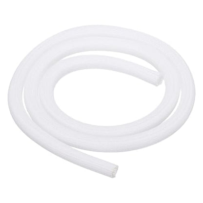 MECCANIXITY Split Sleeve Wire Loom 1/2" 5Ft White Self Wrapping Braided Sleeve UL94-V2 Fireproof PET Sleeving for Automotive, Home Cable Management - color: White, size: 1/2" x 5Ft