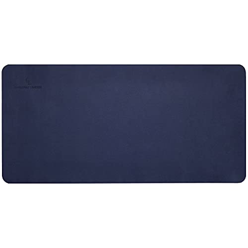 Gallaway Leather Desk Mat,Desk Writing Pad - Office Desk Pad, Large 36" x 17" Navy Blue, Desk Mats on Top of Desks, Gift Ready Elegant Computer Desk Mat Desk Cover Desk Pad Protector PU Leather - color: Navy Blue, size: Large