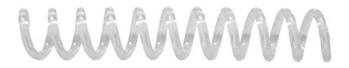 Akiles Spiral Coil Binding Spines 28mm x 305mm, Clear, 4:1 Pitch | 1-3/32 x 12-inch, Pack of 100 - color: Clear, size: 28mm x 305mm (1-3/32" x 12")