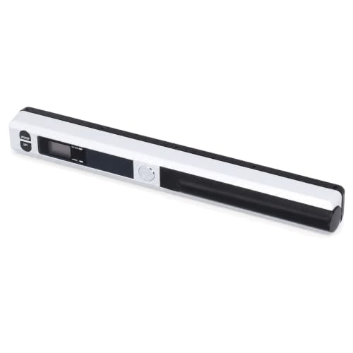 Portable Scanner, Portable Handheld Scanner for A4 Documents Photo Pictures Receipt, 8.27 Inch HD 900DPI Color Mobile Handheld Scanner Wand for Home Travel Office (Silver) - color: Silver