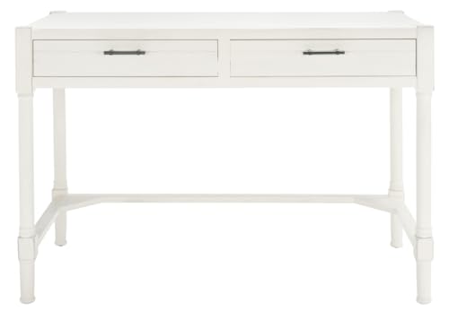 Safavieh Home Collection Filbert Distressed White 2-Drawer Writing Desk DSK5701A - color: Distressed White