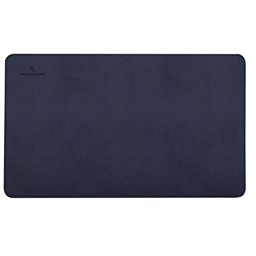 Gallaway Leather Desk Mat - Office Writing Desk Pad, Medium 24" x 14" Navy Blue, Gift Ready Elegant Computer Desk Cover Protector - color: Navy Blue, size: Medium
