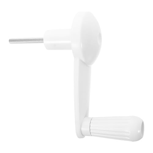 KOMBIUDA Router Lift Table Crank Handle - Plastic Manual Crank for Height-Adjustable Desks Workbenches Sit Stand Table Industrial Machine, 6x50mm Hex Shaft - color: White