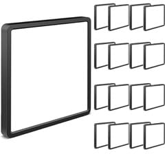 16Pack 12inch Square Black 3200LM LED Flush Mount Ceiling Light,28W White 6000K Slim Surface Mount Ceiling Light Fixture for Kitchen Bedroom Living Room - size: 16Pack-28W-12Inch-Square-Black