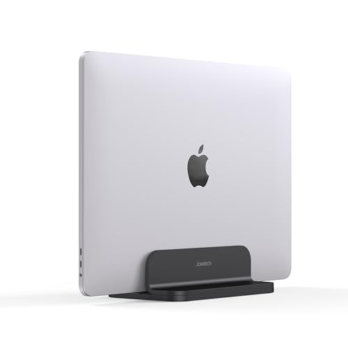 Aluminum Laptop Vertical Stand Organizer, Sturdy Laptop Computer Holder Desktop Stand Compatible with new Retina Apple MacBook Pro/Air/Neo, Mac mini & iPad Pro - Black - color: Black