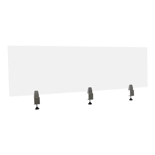 Acrylic Free Standing Screen, 60 x 18 Divider for Desk Privacy Home Office - size: 60" x 18" x 2"