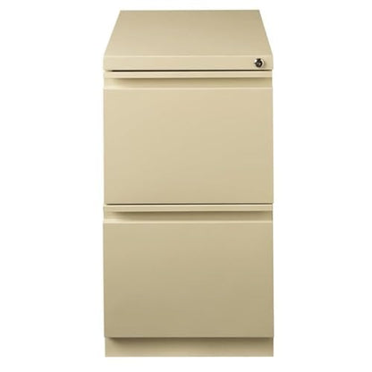 Hirsh 23-in Deep Mobile Pedestal File 2-Drawer File/File. Full Width Pull. Beige - color: Putty