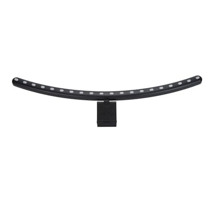 2 in 1 RGB Monitor Light Bar, Curved Computer Monitor Lamp Bar with Dual Light Source, Voice - Activated Musical Rhythm & Eye - Caring Dimmable Backlight for Office