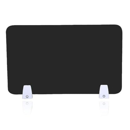 Freestanding Desktop Divider 1pc Desktop Partition Black Office Divider Screen Desk Baffle for School Workstation Privacy Workspace Organizer