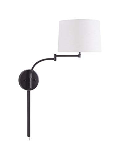 Kenroy Home Casual Wall Swing Arm Lamp ,18 Inch Height, 13 Inch Diameter, 20.5 Inch Ext with Oil Rubbed Bronze Finish