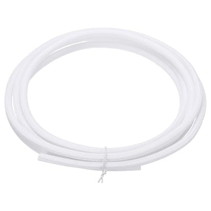 MECCANIXITY Split Sleeve Wire Loom 1/8" 10Ft White Self Wrapping Braided Sleeve UL94-V2 Fireproof PET Sleeving for Automotive, Home Cable Management - color: White, size: 1/8" x 10Ft