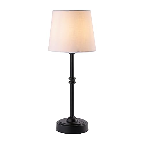 O’Bright Seraph - Cordless LED Table Lamp with Dimmer, Built-in Rechargeable Battery, 3-Level Brightness, Patio Table Lamp, Bedside Night Lamp, Ambient Light for Restaurant, Black - color: Black