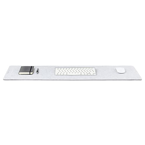 Premium Felt Desk Mat | Medium 12" x 36" | Multifunctional Desk Pad for Home Office | Light Gray - color: Light Gray, size: 12" x 36"