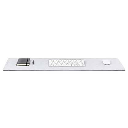 Premium Felt Desk Mat | Medium 12" x 36" | Multifunctional Desk Pad for Home Office | Light Gray - color: Light Gray, size: 12" x 36"