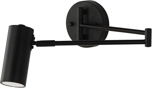 KCO Lighting Black Swing Arm Wall Sconce Farmhouse Adjustable Wall Lamp Industrial Wall Mounted Reading Light Modern Long Swing Arm Wall Lamp - color: Black-1