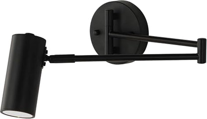KCO Lighting Black Swing Arm Wall Sconce Farmhouse Adjustable Wall Lamp Industrial Wall Mounted Reading Light Modern Long Swing Arm Wall Lamp - color: Black-1