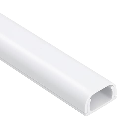 Wire Covers for 2 Cords, 116.5in Cord Hider On Wall Mounted, White Cord Cover Kit, Cable Cover Paintable, Cable Concealer for Extension Cord, Ethernet Cable, Speaker Wire Hider, W0.7in H0.4in - color: White, size: W0.7in X H0.4in X L116.5in