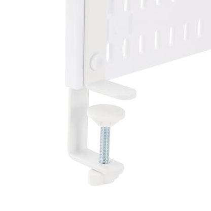 Desk Divider for Office, 3Pcs Desk Privacy Panels Tabletop Partition with 3 Clamps, Clamp On Privacy Screen Shield for Office Counter, Each Panel W11.8*H15.7in (White)