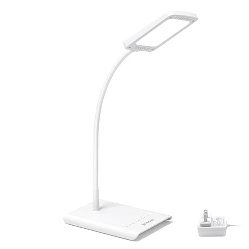 TROND Desk Lamp, Dimmable Eye-Caring Table Lamp, Memory Function, White - color: White