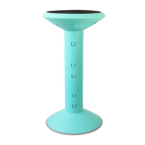 Storex Active Tilt Stool – Ergonomic Seating for Flexible Office Space and Standing Desks, Adjustable 12-24 Inch Height, Teal (00325U01C) - color: Teal, style: 24-inch