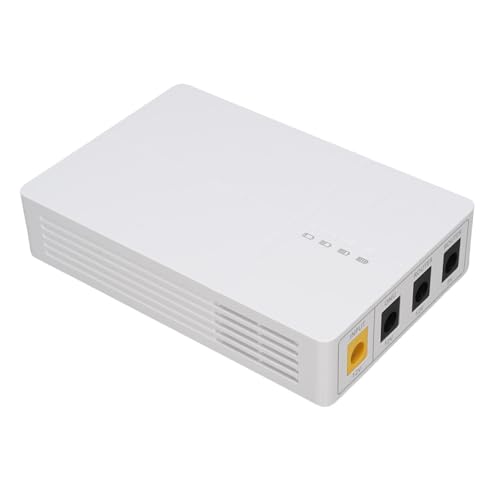 Mini UPS for Router & Modem, 6000mAh DC Backup Uninterruptible Power Supply with 3 Output Ports, 5-Hour Runtime for WiFi, Security Cameras, Tablets