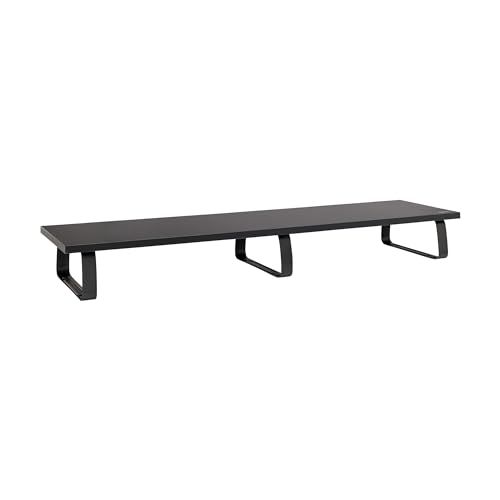 TRIPP LITE Dual-Monitor Riser Stand for Desk, Black Wood & Steel Desktop Organizer for 2 Screens - Computer, Laptop, PC, Printer, & TV Shelf Stand - 39 x 10 inch Platform, 5-Year Warranty (MR4010) - style: Standard