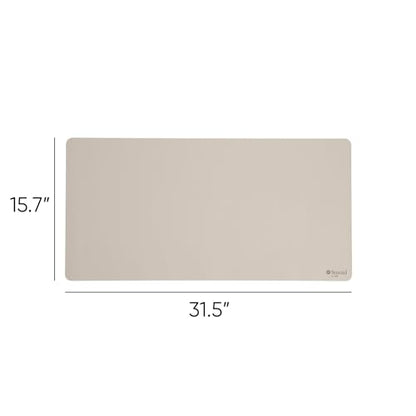 Smead Vegan Leather Desk Pad Mat, Office Desk Mat, Medium, Sandstone Beige | Waterproof desk pad protector, writing mat and desk blotter. Non-slip suede grips under a keyboard, mouse and notepad. - color: Sandstone Beige, size: 15.7" x 31.5"