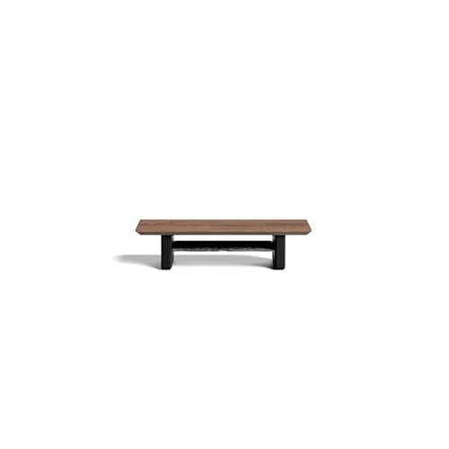Raico Desk Shelf Mini Monitor Stand, Compact Walnut Wood Organiser, Small Desk Setup, Ergonomic Home Office Accessory (Walnut | 18.8 Inches) - color: Walnut, size: Small | 18.8 Inches