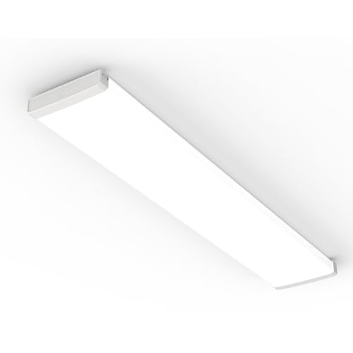 Lithonia Lighting 4' Wraparound LED Shop Light, Adj Brightness, 3-in-1 CCT - size: Medium, style: Flat