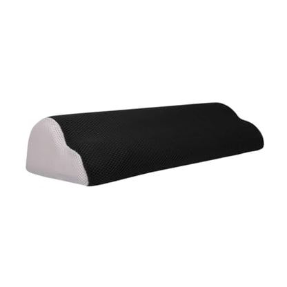 Under Desk Footrest Ergonomic Leg Rest Cushion - Portable Office & Travel Foot Stool- Black - color: Black