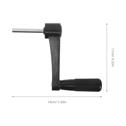 Garneck 2pcs Crank Handle for Table Lift Office Desk Accessories Supplies Manual Crank Knob Adjustable Desk Hand Woodworking Machine Handle for Equipment Black