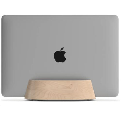 HumanCentric Vertical Laptop Stand in Maple Wood, Adjustable - color: Maple Wood