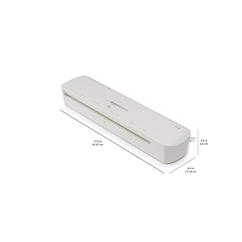 Amazon Basics 12-Inch Thermal Laminator Machine, Easy to Use for Home Office or School, White - size: 12-Inch