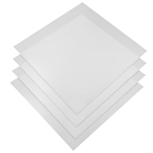 4 Pieces 23.8" x 23.8" x 0.08" LED Light Diffuser Board Sheets - size: 23.8" x 23.8" x 0.08"