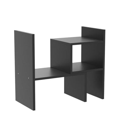 Jerry & Maggie Adjustable Rotatable Wood Desktop Display Shelf Black - color: Black